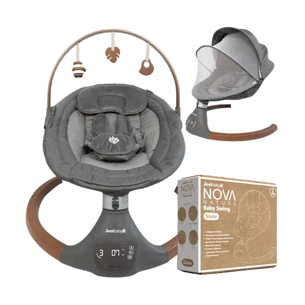Jool Nova Baby Swing, Slate, Nature