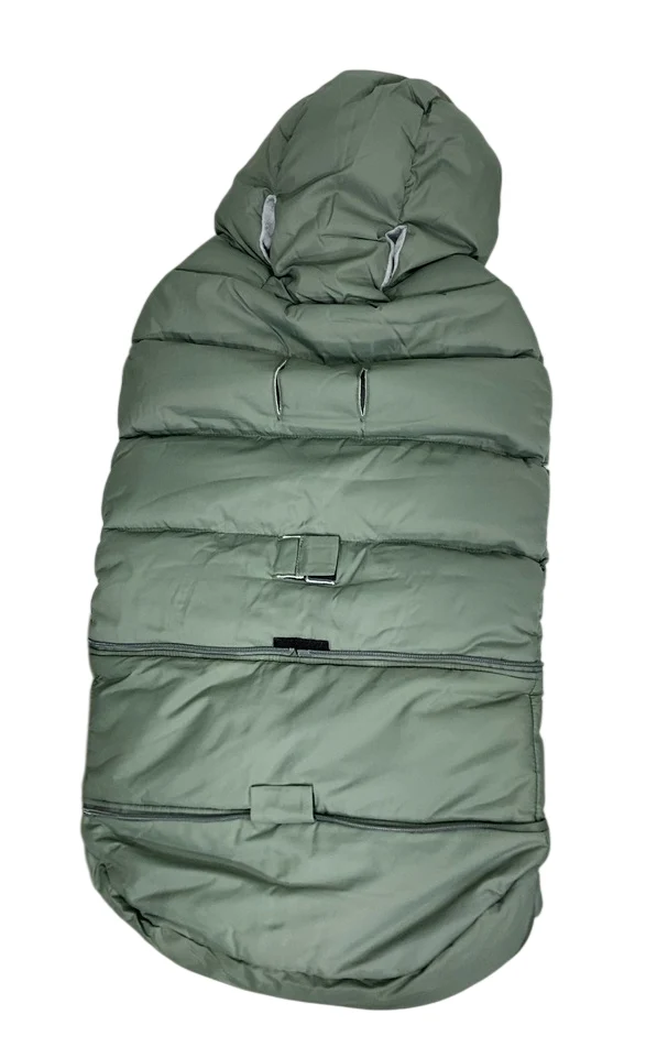 Joolz Zippered Footmuff, Forest Green, Puffer - Image 2