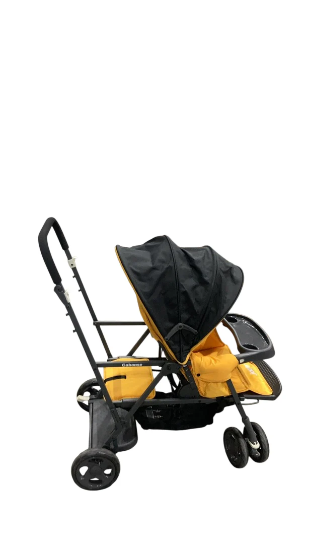 Joovy Caboose Too Graphite Sit and Stand Double Stroller, 2022, Amber - Image 2