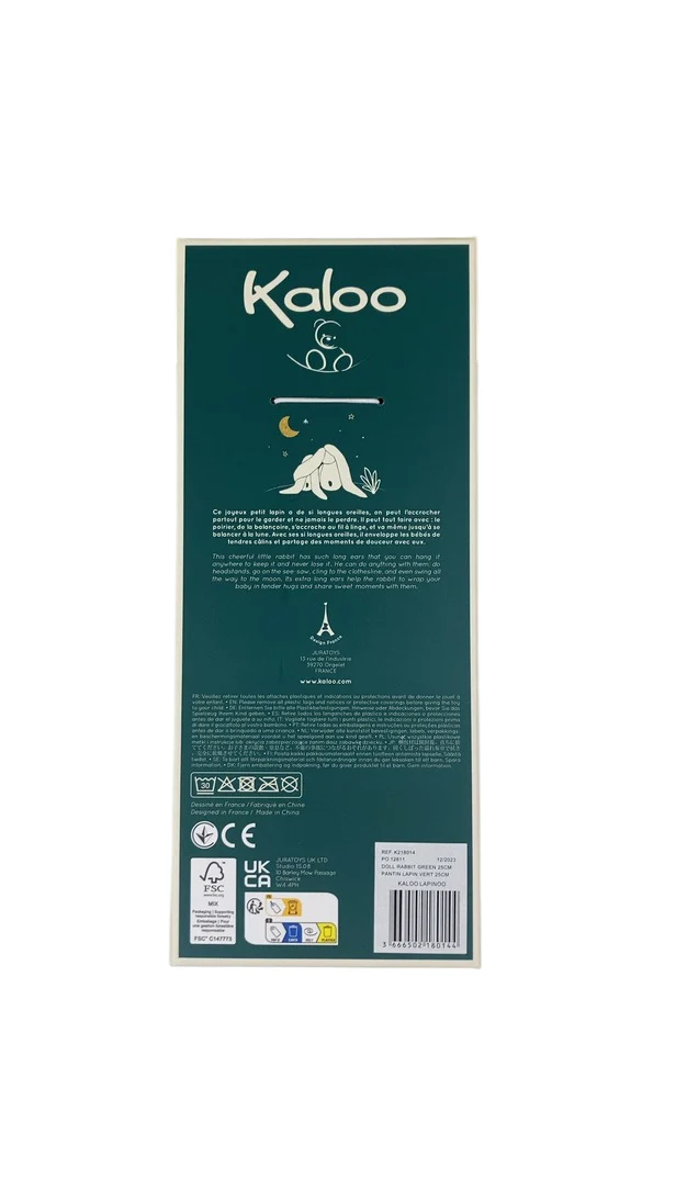 Kaloo Lapinoo My First Friend, Green, rabbit, Small - Image 3