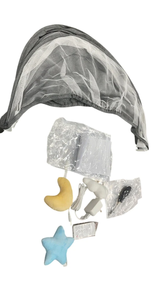 Kidinix Bluetooth Baby Swing with 3 Speeds, Grey - Image 3