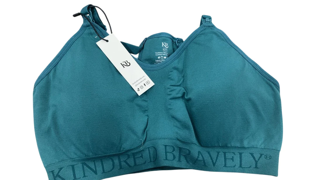 Kindred Bravely Sublime Hands-Free Pumping & Nursing Bra, Regular, Teal, XL