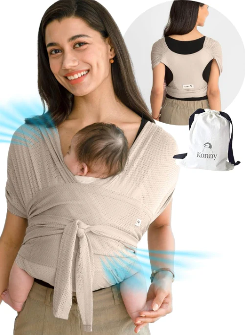 Konny Baby Carrier Flex, AirMesh, Beige, XS-XL