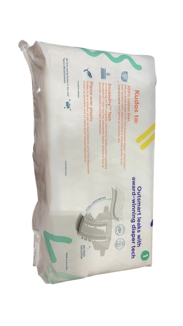Kudos Diapers, 35, Size 1, White - Image 3