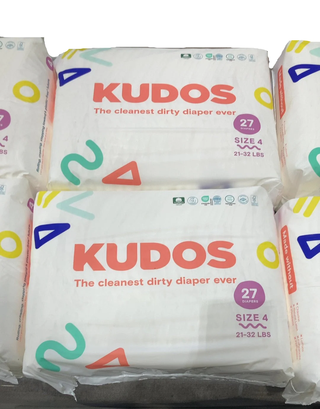Kudos Diapers, White, Size 4, 162 - Image 2