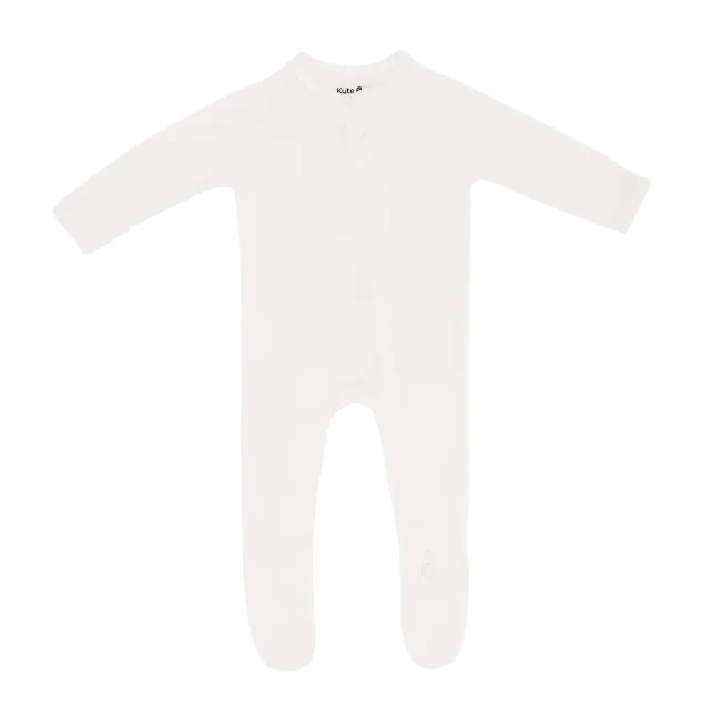 Kyte Baby Footie, 0-3 Months, White