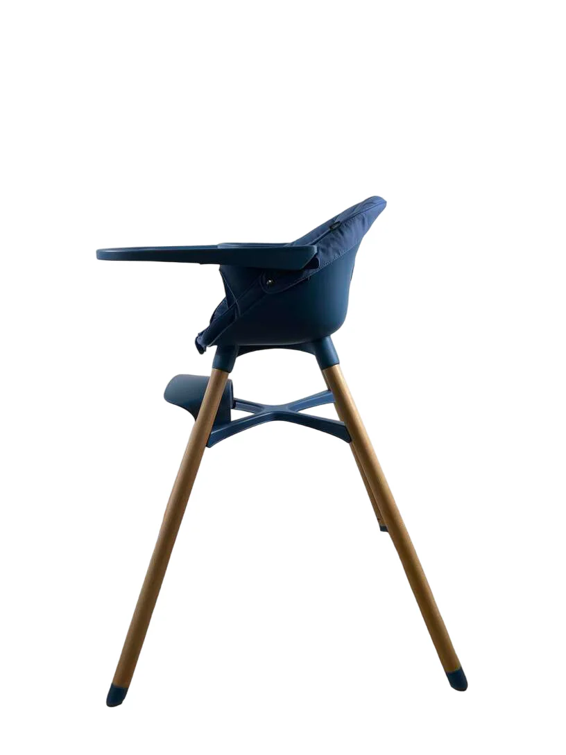 Lalo High Chair with Infant Kit, Blueberry, Blueberry, Natural Wood - Image 2
