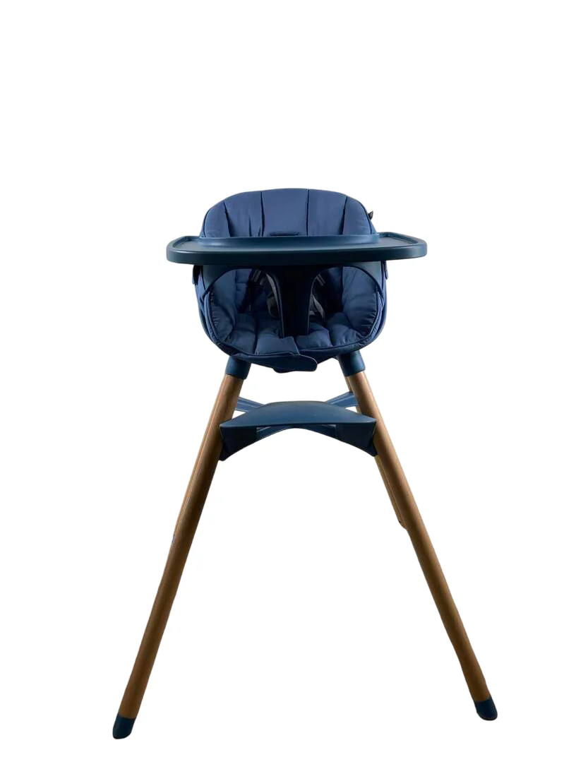 Lalo High Chair with Infant Kit, Blueberry, Blueberry, Natural Wood - Image 3