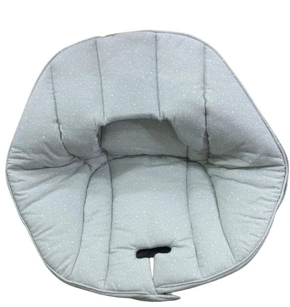 Lalo High Chair with Infant Kit, Coconut, Grey Multi, Natural Wood - Image 2