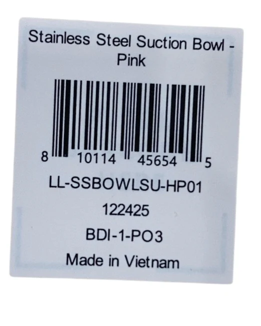 Lalo Stainless Suction Bowl, Bubble Gum - Image 3
