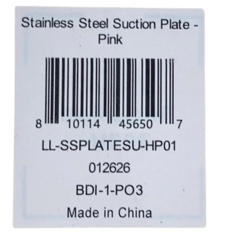Lalo Stainless Suction Plate, Bubble Gum - Image 4