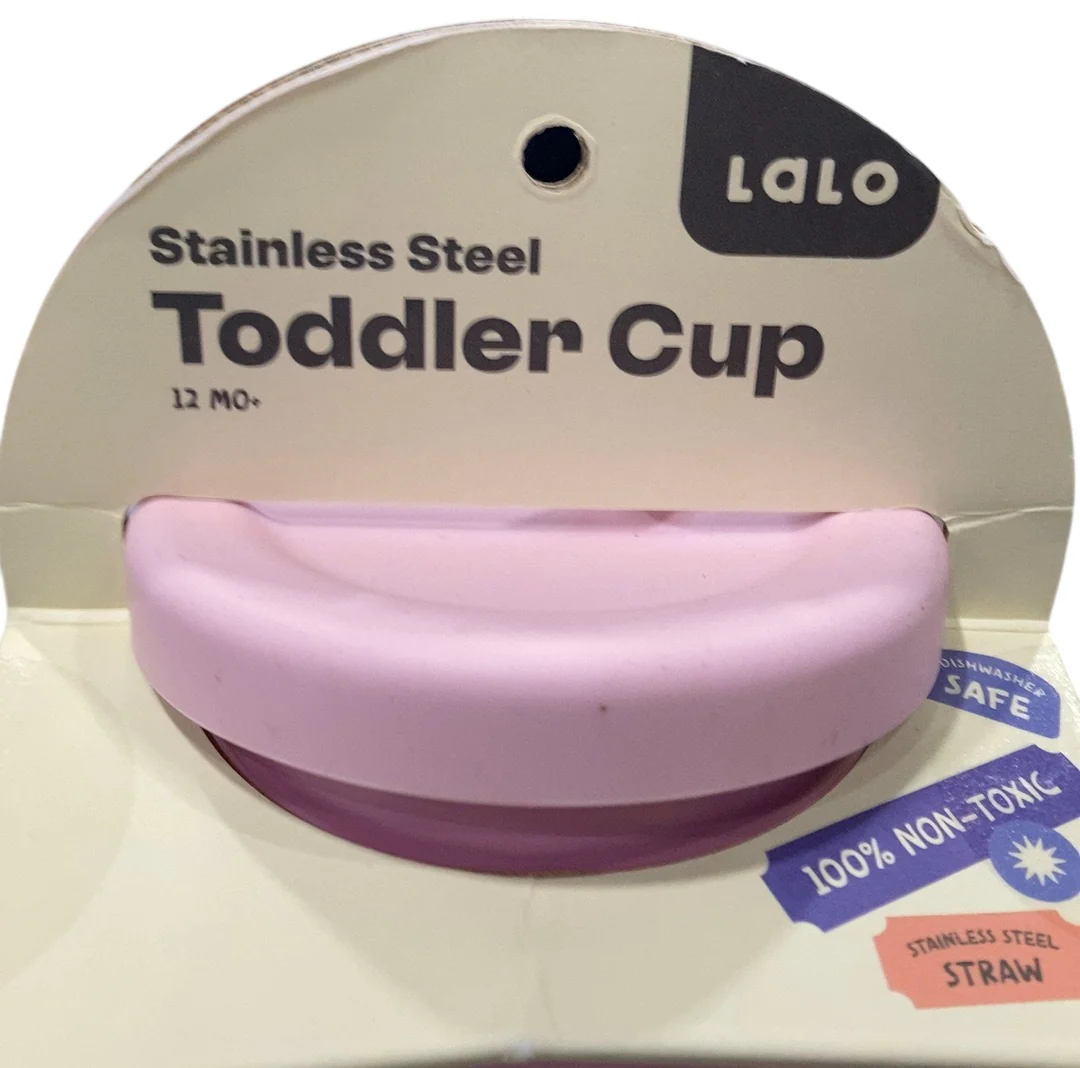 Lalo Stainless Toddler Cup, Bubble Gum - Image 3
