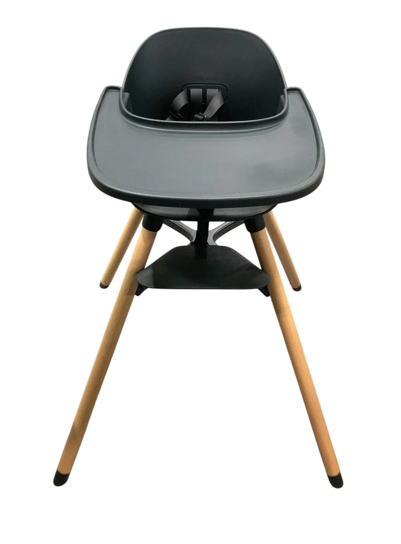Lalo The Chair, Licorice, Natural Wood