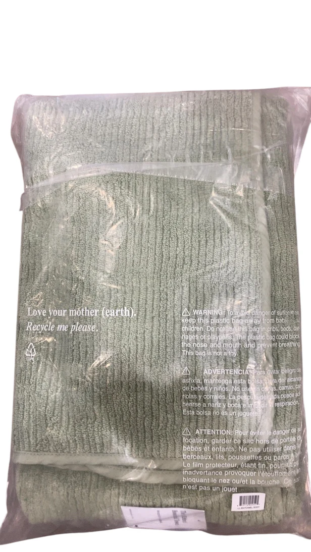 Lalo The Hooded Towel, Sage, Ribbed Cloth - Image 3