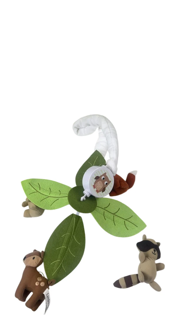 Lambs & Ivy Echo Beige Woodland Animals Musical Crib Mobile - Image 3
