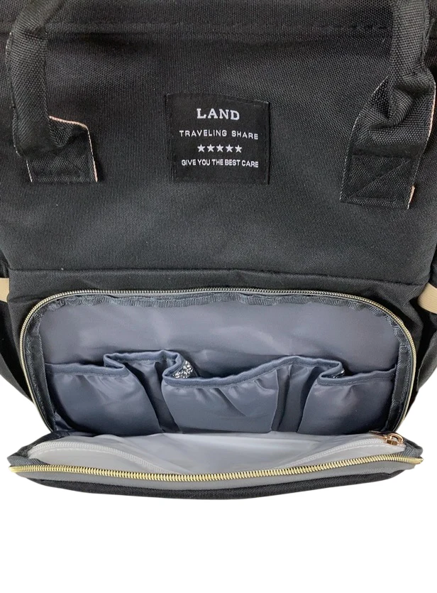 Land Diaper Bag Backpack, Black - Image 4