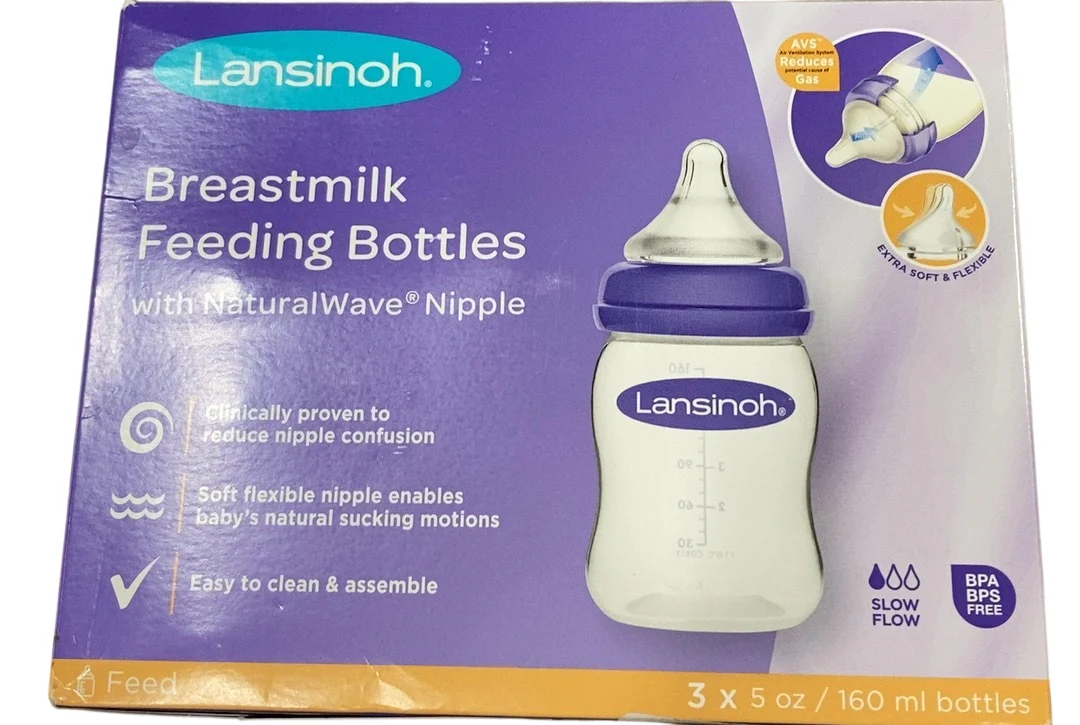 Lansinoh Baby Feeding Bottles, 5oz, 3 Pack - Image 3
