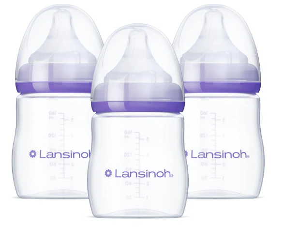 Lansinoh Baby Feeding Bottles, 5oz, 3 Pack
