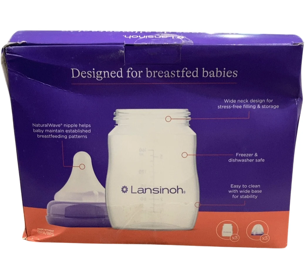 Lansinoh Baby Feeding Bottles, 5oz, 3 Pack - Image 4