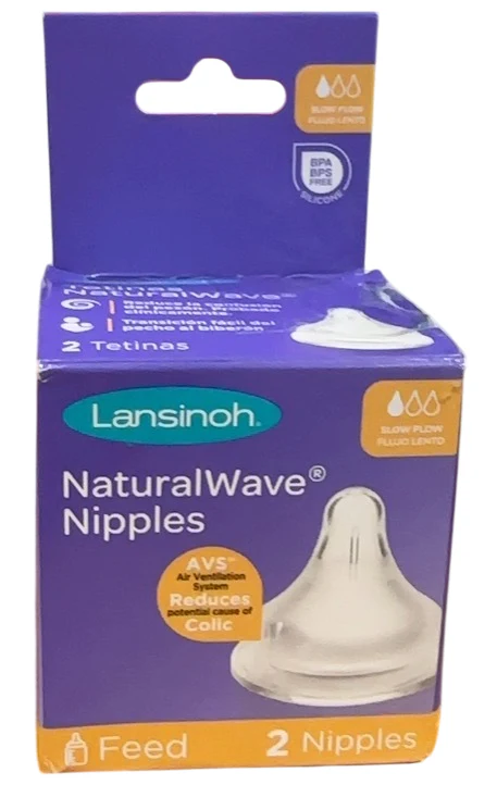 Lansinoh Nipples, 1 Pack (2 Count), Slow Flow - Image 2