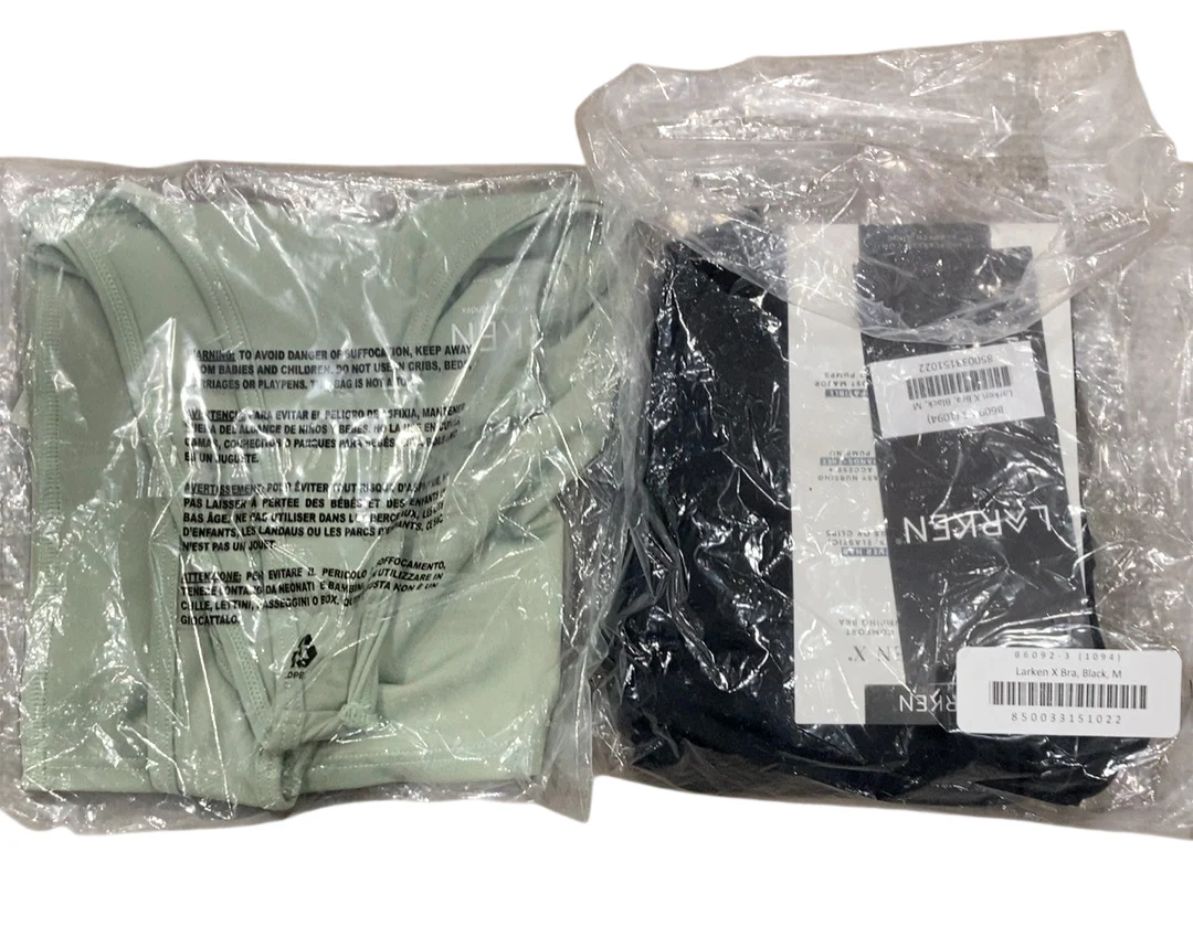 Larken The Larken X Nursing Bra, 2 pack, Medium, Sage/Black - Image 3