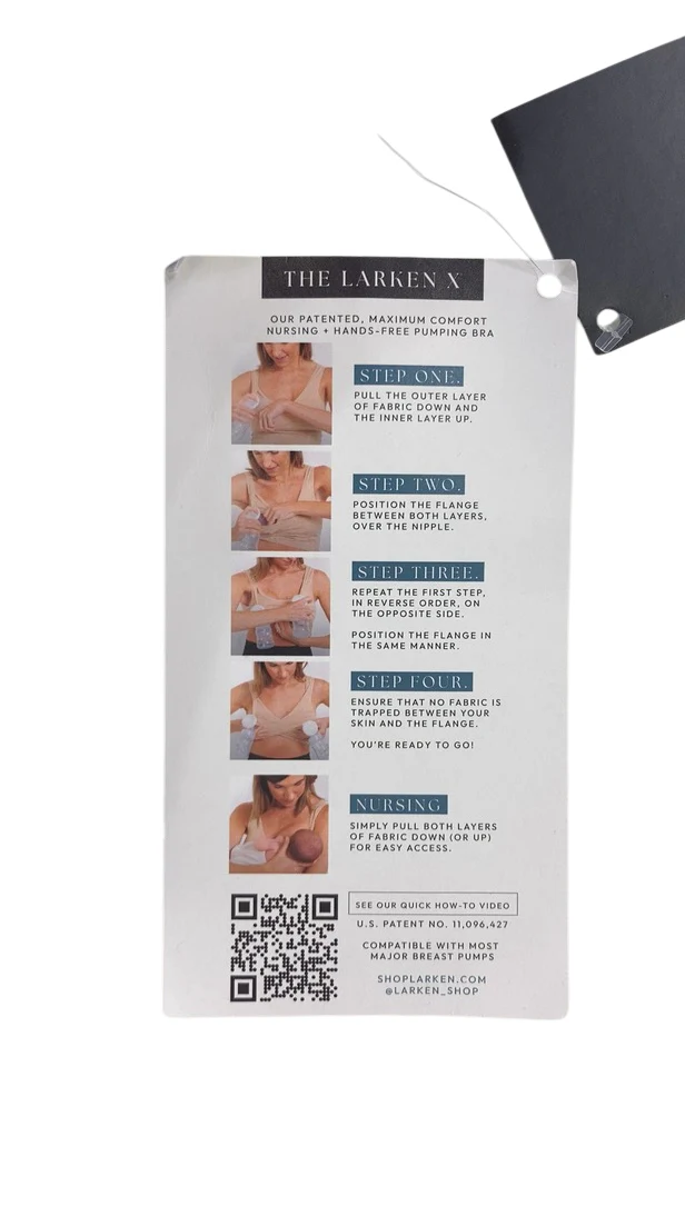 Larken The Larken X Nursing Bra, Black, Medium - Image 3