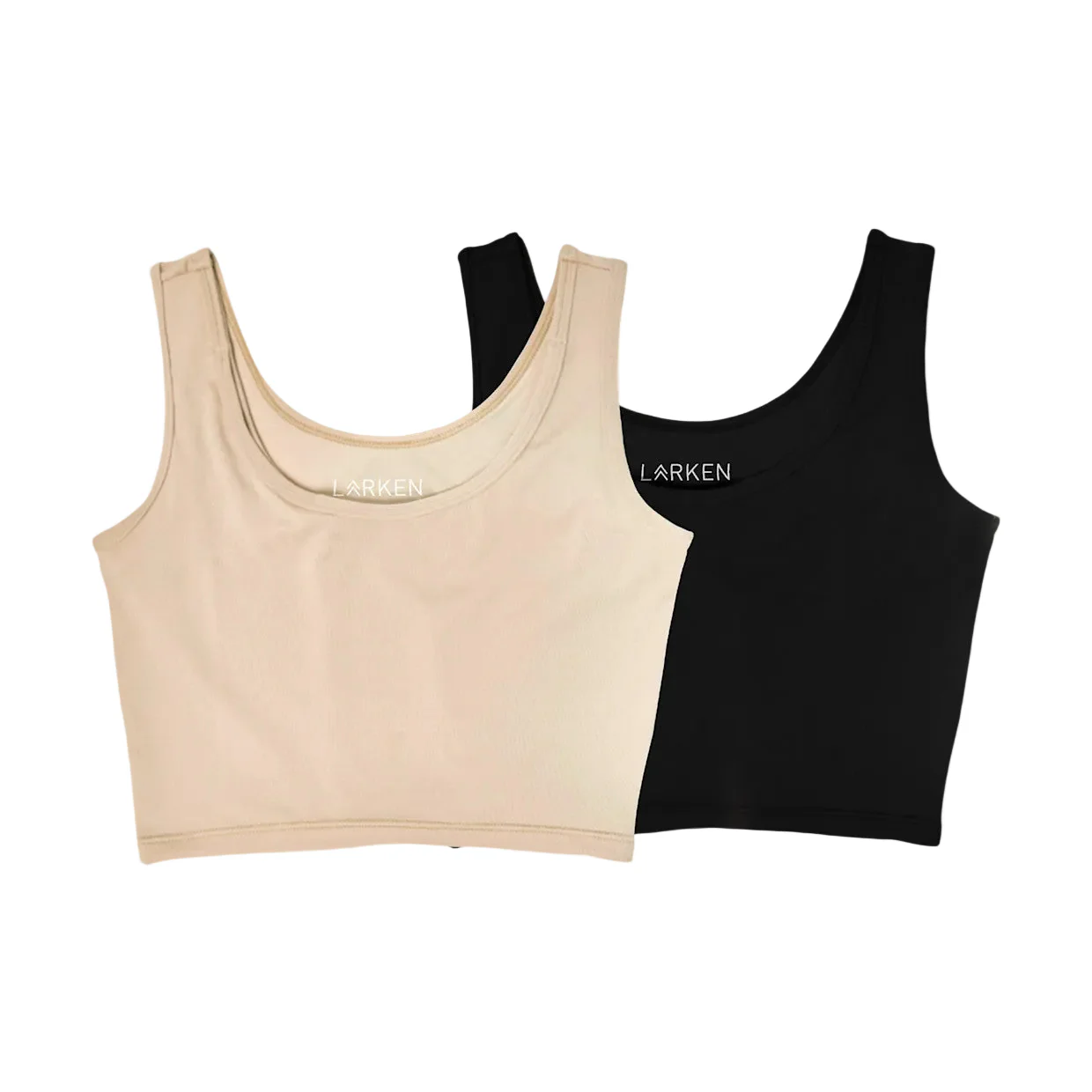 Larken The Larken X Nursing Bra, Large, Black/ Sand, 2 pack