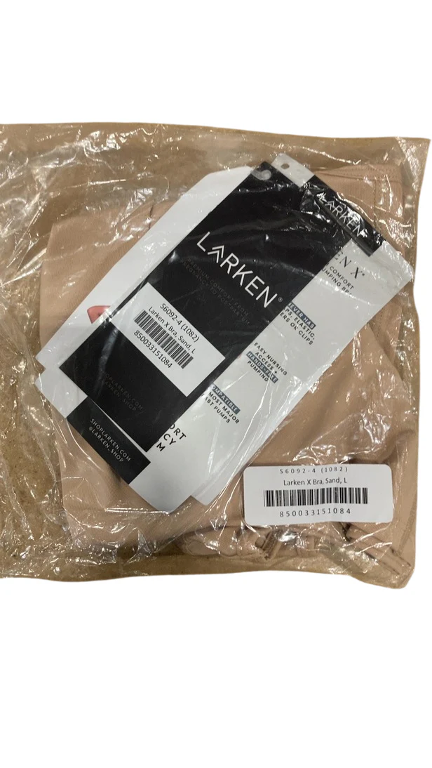 Larken The Larken X Nursing Bra, Large, Black/ Sand, 2 pack - Image 3