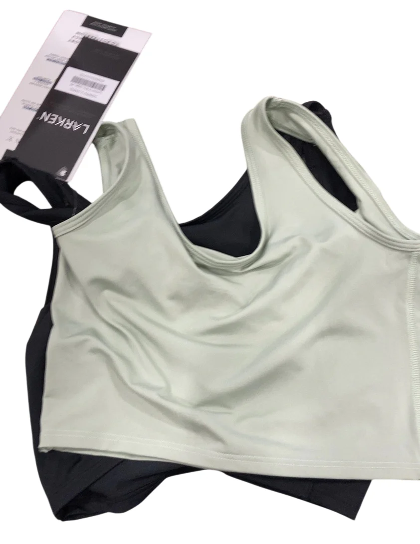 Larken The Larken X Nursing Bra, XSmall, 2 pack, Black/ Sage - Image 2