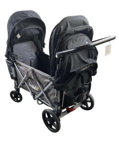 Larktale Caravan Stroller Wagon with Canopy Set, 2022, Black, Byron Black, Byron Black - Image 2