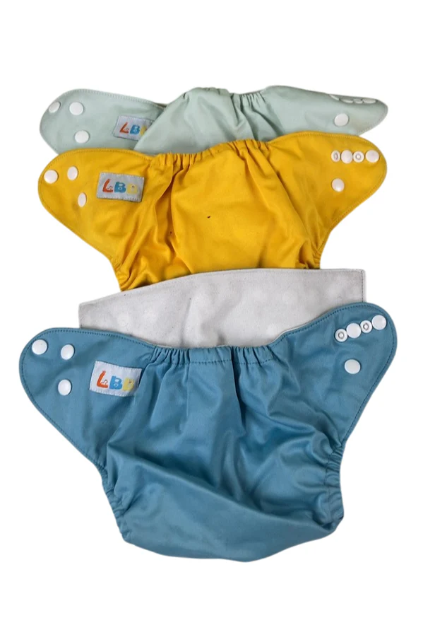 LBB  Cloth Diapers Set, 6 Pack, Grey Neutrals - Image 3