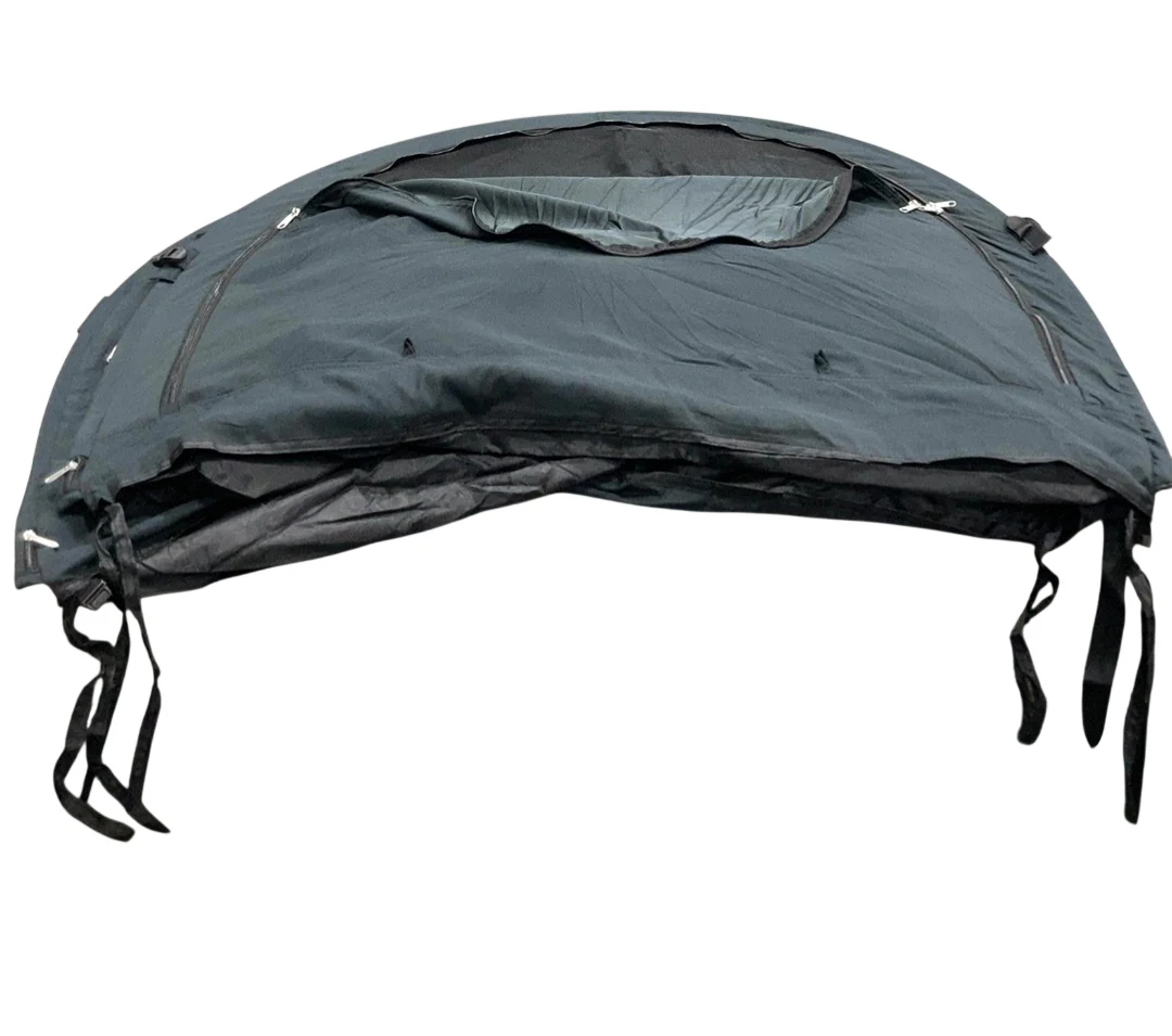 Leedor Pop Up Bed Tent with Mesh & Shade Cloth Window, Black - Image 3