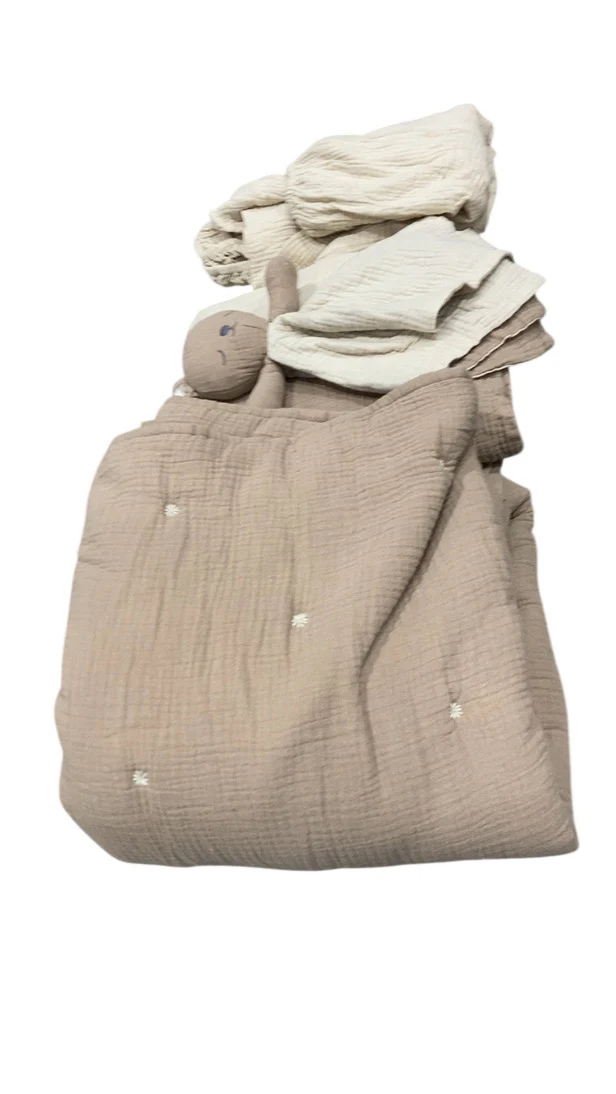 Levtex Baby Cloud Muslin 5 Piece Bedding Set, Beige