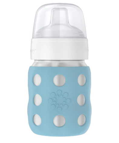 Lifefactory 8-Ounce Stainless Sippy Cup, denim
