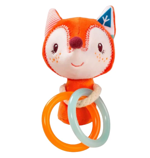 Lilliputiens Mini Plush Rattle, Alice