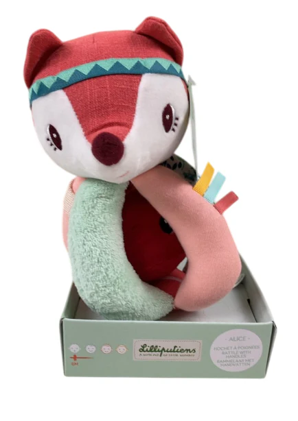 Lilliputiens Plush Activity Rattle With Handles, Alice