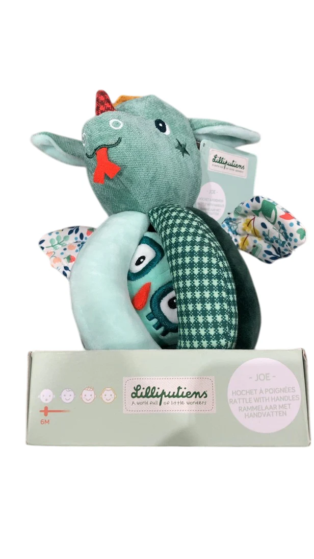 Lilliputiens Plush Activity Rattle With Handles, Joe
