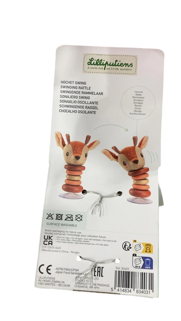 Lilliputiens Suction Cup Rattle, Stella the Deer - Image 3