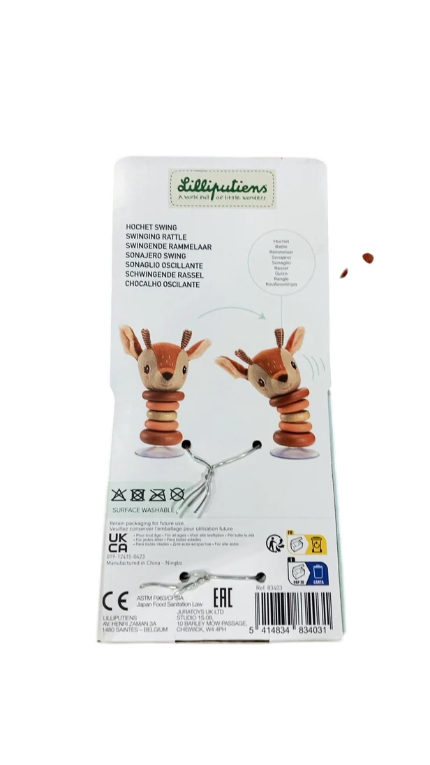 Lilliputiens Suction Cup Rattle, Stella the Deer - Image 3