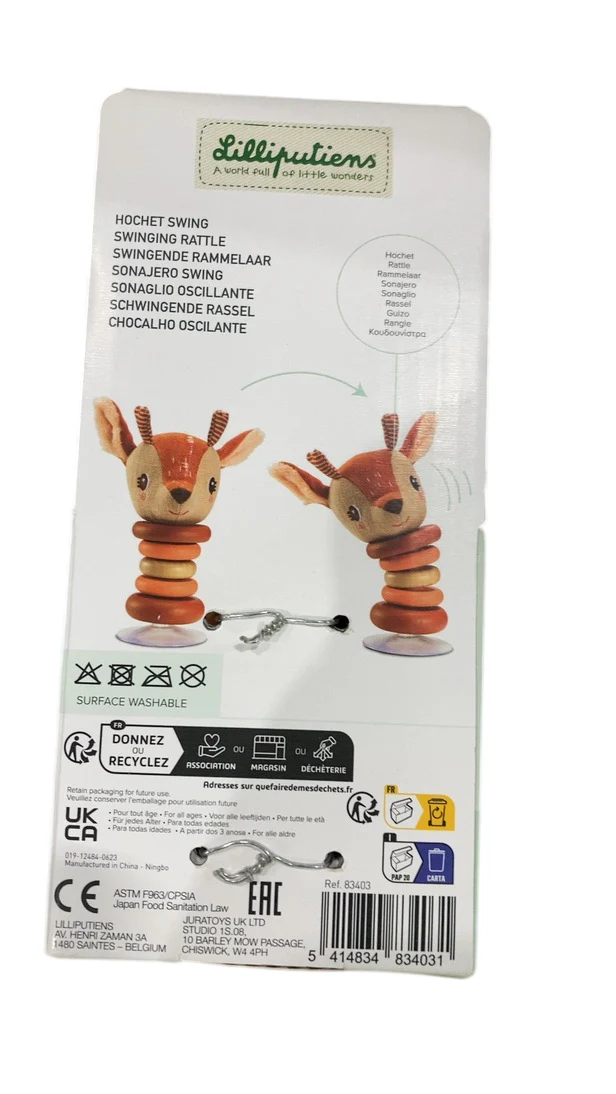 Lilliputiens Suction Cup Rattle, Stella the Deer - Image 3