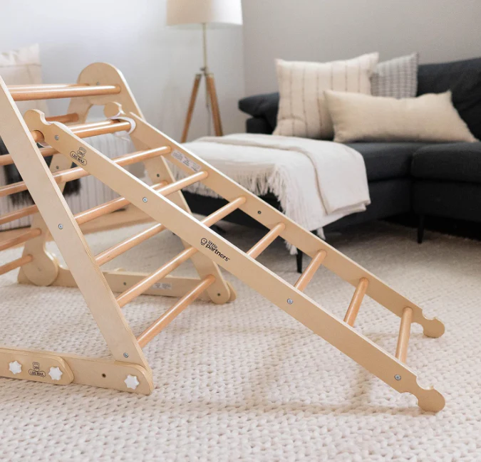 Little Partners Climbing Ladder, Natural - Image 3