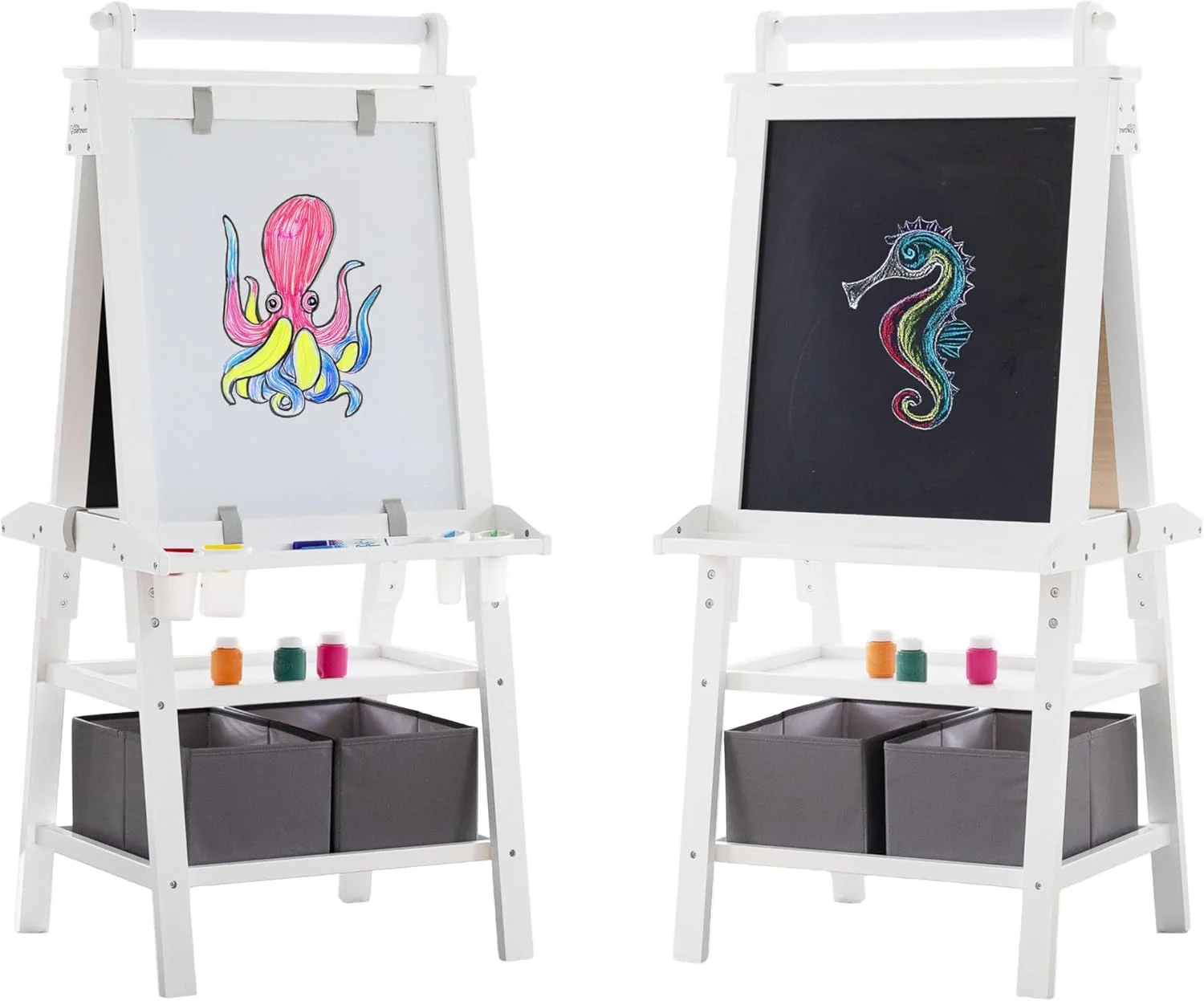 Little Partners Deluxe Learn 'N Play Art Center Easel, Soft White