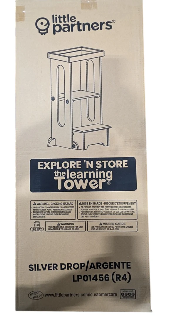 Little Partners Explore 'N Store Learning Tower, Silver Drop - Image 3