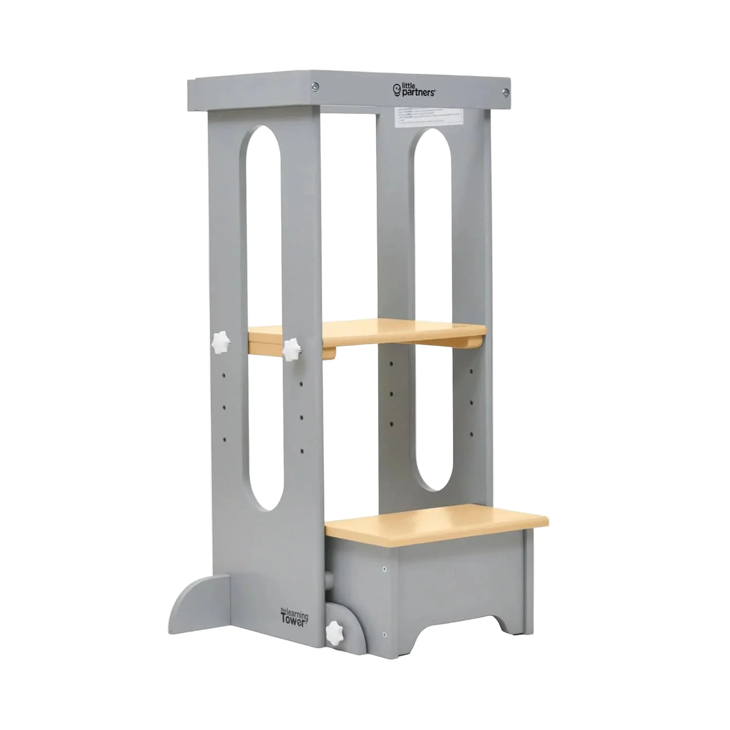 Little Partners Explore 'N Store Learning Tower, Silver Drop with Natural
