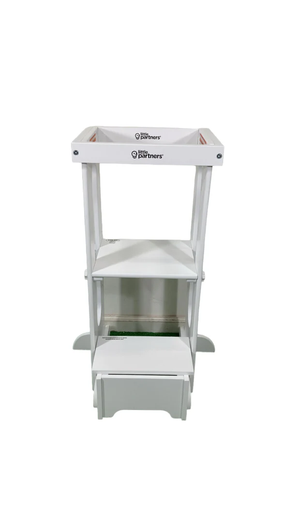 Little Partners Explore 'N Store Learning Tower, Soft White - Image 3