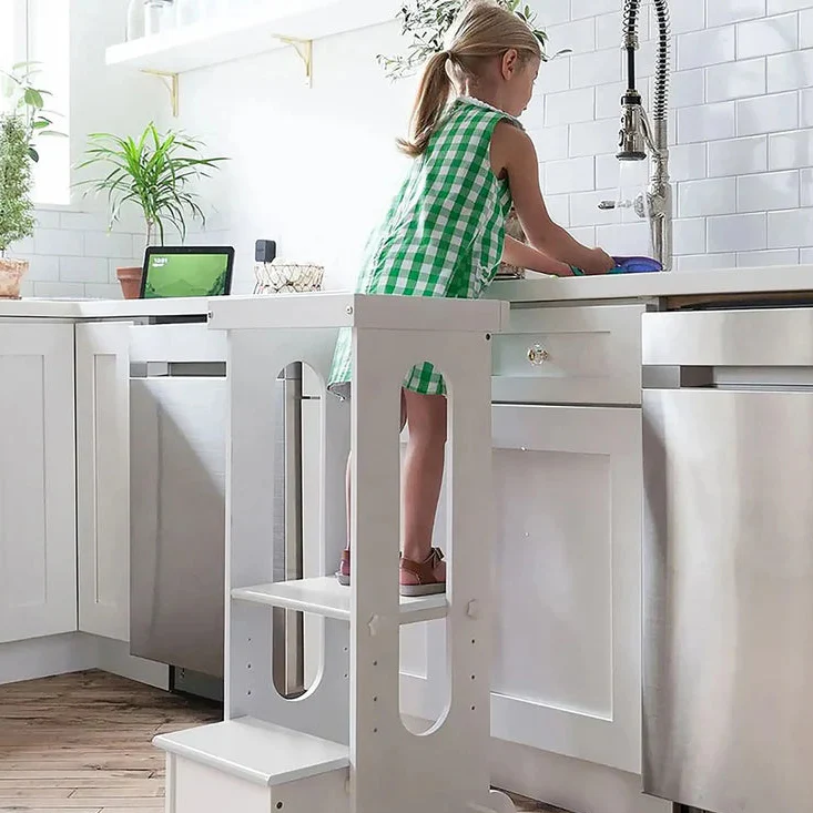 Little Partners Explore 'N Store Learning Tower, Soft White - Image 2