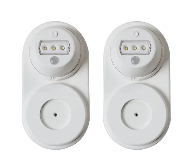 Little Partners EZ-Fit Wall Protector & Safety Night Light, White, 2 Pack