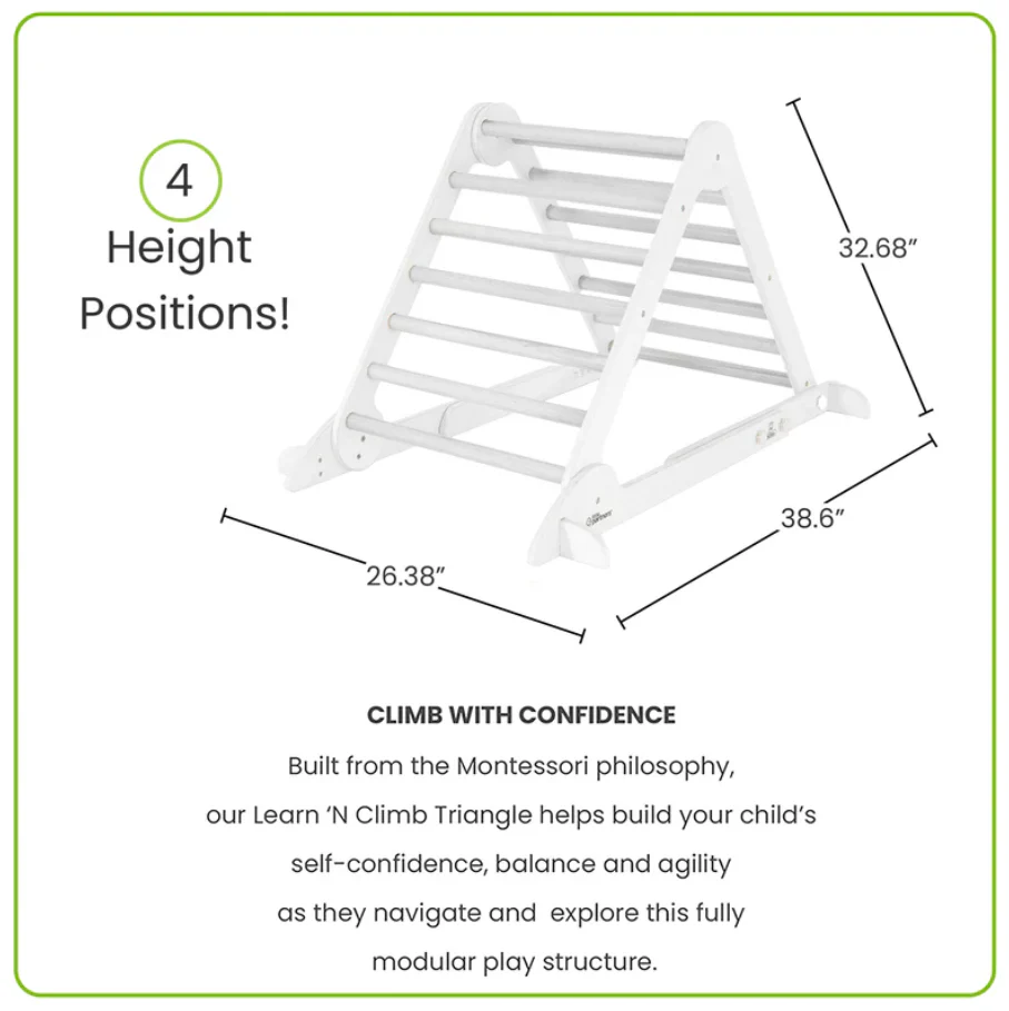 Little Partners Learn 'N Climb Triangle, Soft White - Image 3