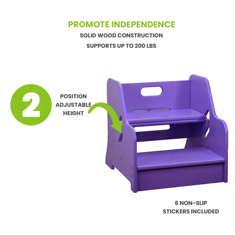 Little Partners Toddler Step Up Stool, Lilac - Image 4