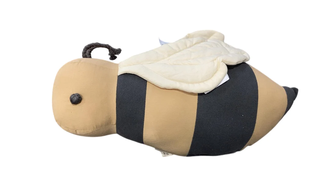 Lorena Canals Cushion Buzzy Bee, Honey/Black